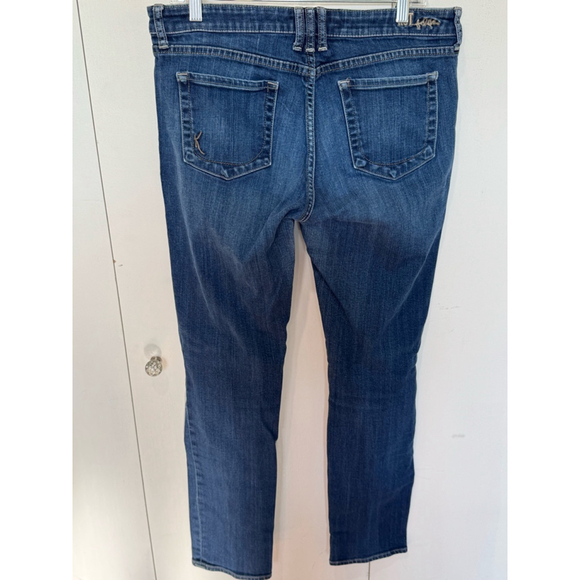 Women's Kut from the Kloth mid rise straight leg Jeans Size 14 Blue Denim - Picture 2 of 12